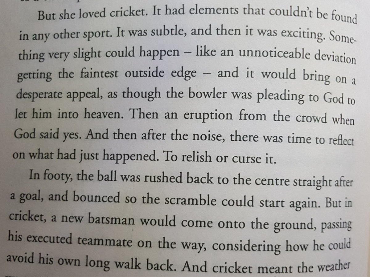 SpinnerGrace's tweet photo. This is the best I've seen out out as to why I adore cricket (Excerpt from Justin Smith's 'Cooper not out') https://t.co/seRSU7bDfn