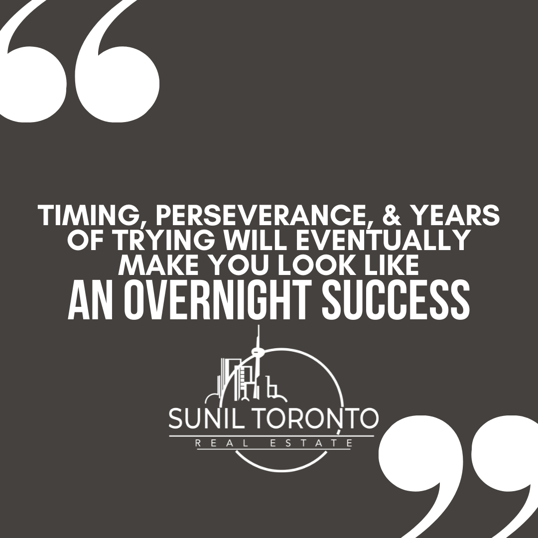 SunilToronto's tweet photo. I get it – a story about instant rewards is way more exciting than one about hard work and perseverance. However, if you want to be successful,  perseverance is the name of the game. What many people don't see, is that "overnight success” is often preceded by years of failure https://t.co/l6S3yuPnDw