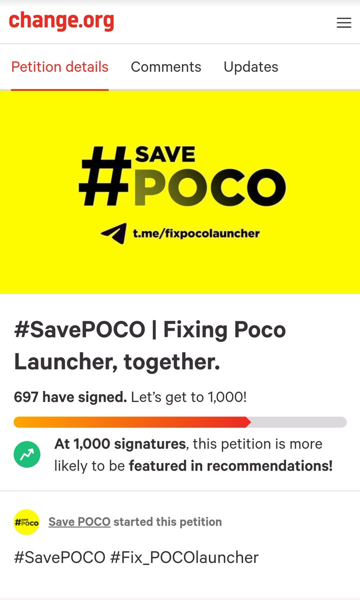 alidamiri0's tweet photo. This is the time @miuirom @POCOGlobal @alvintse
We've collected about 700 signatures to let you know about Poco Launcher, and that number will soon reach more than 1,000. 
#save_poco
We need better launcher with new animations and new style! On poco
https://t.co/owPuFZOdq5 https://t.co/GR2RU6rnVJ