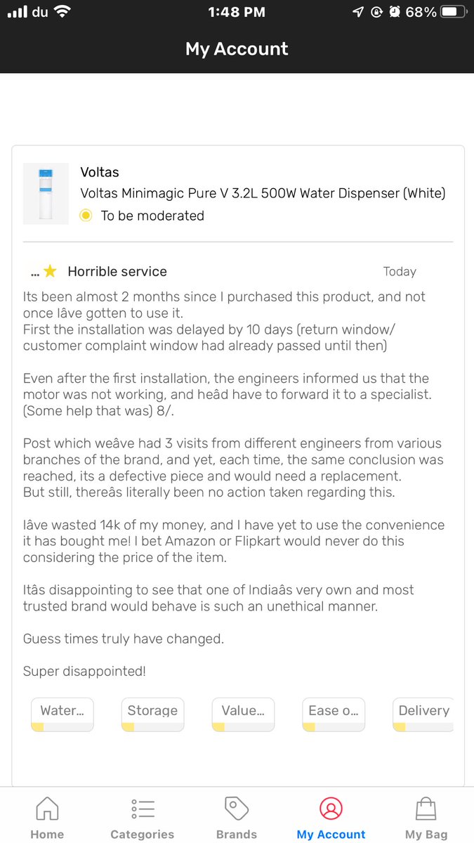 newarchie's tweet photo. @TataCLiQ @RNTata2000 @amazon @myvoltas @Flipkart @myntra @Meesho_Official I am so sad to report the degradation of TataCliQ If they were not ready shud not have entered the online shopping and spoilt the reputation of Tata Brand https://t.co/jsxCO5YXK4