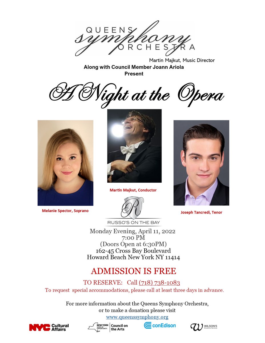 TONIGHT!!  A NIGHT AT THE OPERA AT RUSSO'S ON THE BAY - mailchi.mp/queenssymphony…
