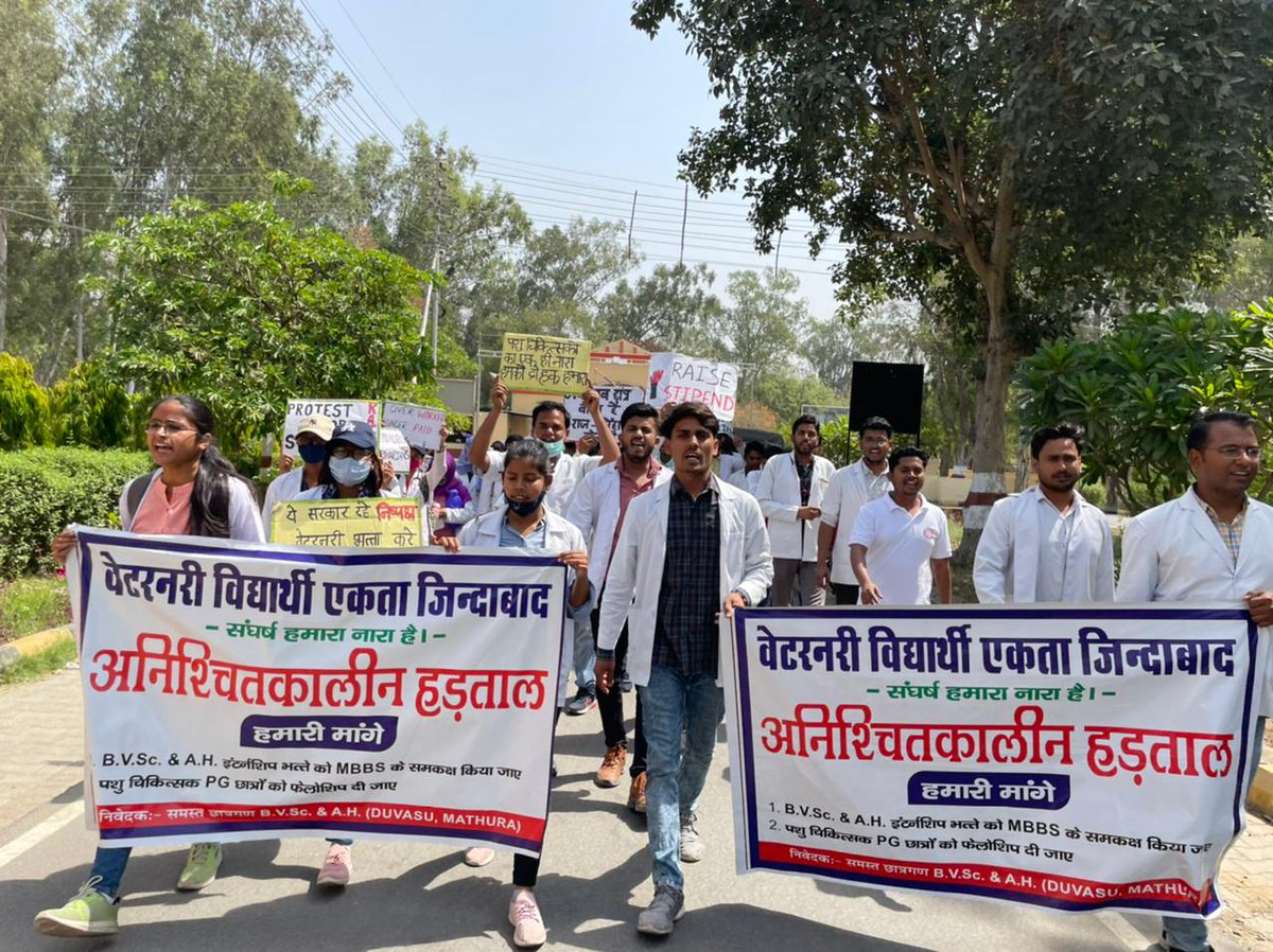 आखिर ऐसा भेदभाव क्यों ?
इंटर्न पशु चिकित्सक भत्ता भी मेडिकल इंटर्न चिकित्सक के समान होना चाहिए।
#UP_Vet_Stipend 
#DUVASU_Mathura 
#SVPUAT_Meerut 
<a href="/dharampalbjpmla/">Dharampal Singh</a> <a href="/pdevendra/">Devendra Pandey</a> <a href="/sudhirk_garg/">Sudhir Garg</a> <a href="/myogiadityanath/">Yogi Adityanath</a> <a href="/PMOIndia/">PMO India</a> <a href="/PRupala/">Parshottam Rupala</a> <a href="/drsanjeevbalyan/">Dr. Sanjeev Balyan</a> <a href="/anandibenpatel/">Anandiben Patel</a> <a href="/ANINewsUP/">ANI UP/Uttarakhand</a> <a href="/News18UP/">News18 Uttar Pradesh</a>