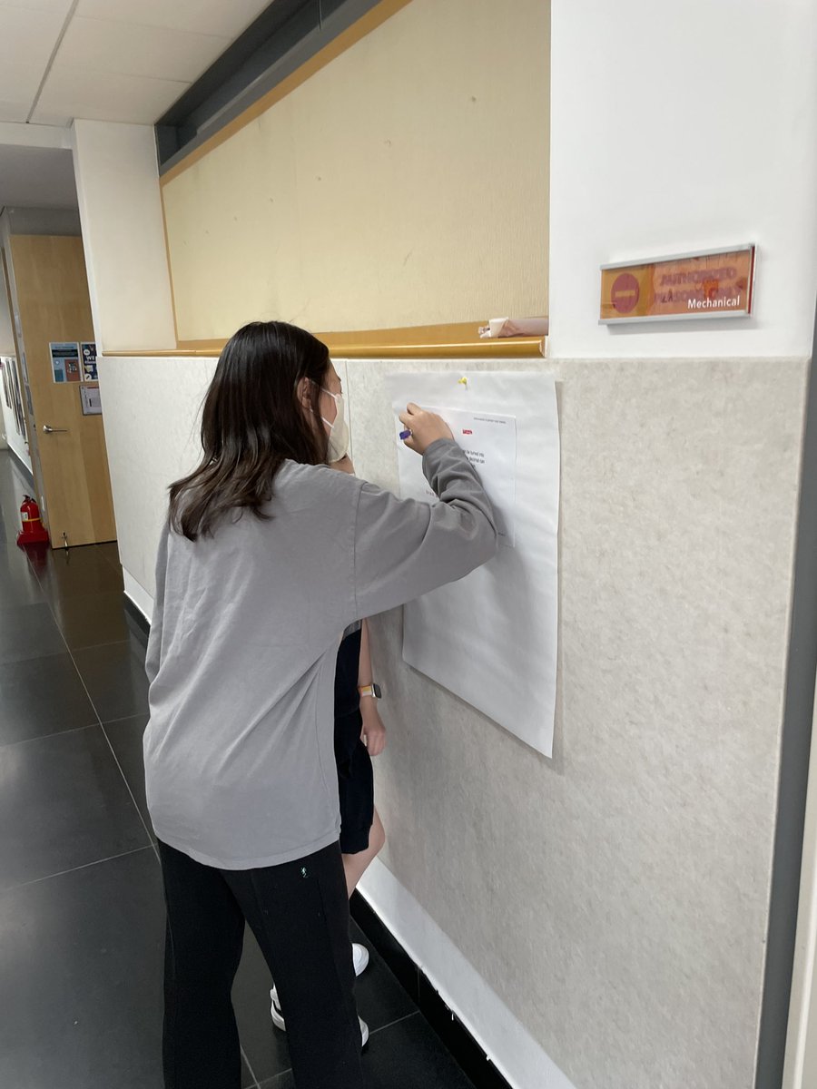 MelissaFleck8's tweet image. Tuning into what we know about fractions. Students use vertical posters to share their ideas and reflect on which questions were most challenging. #pypmath #grade5 @OlsonSKelly