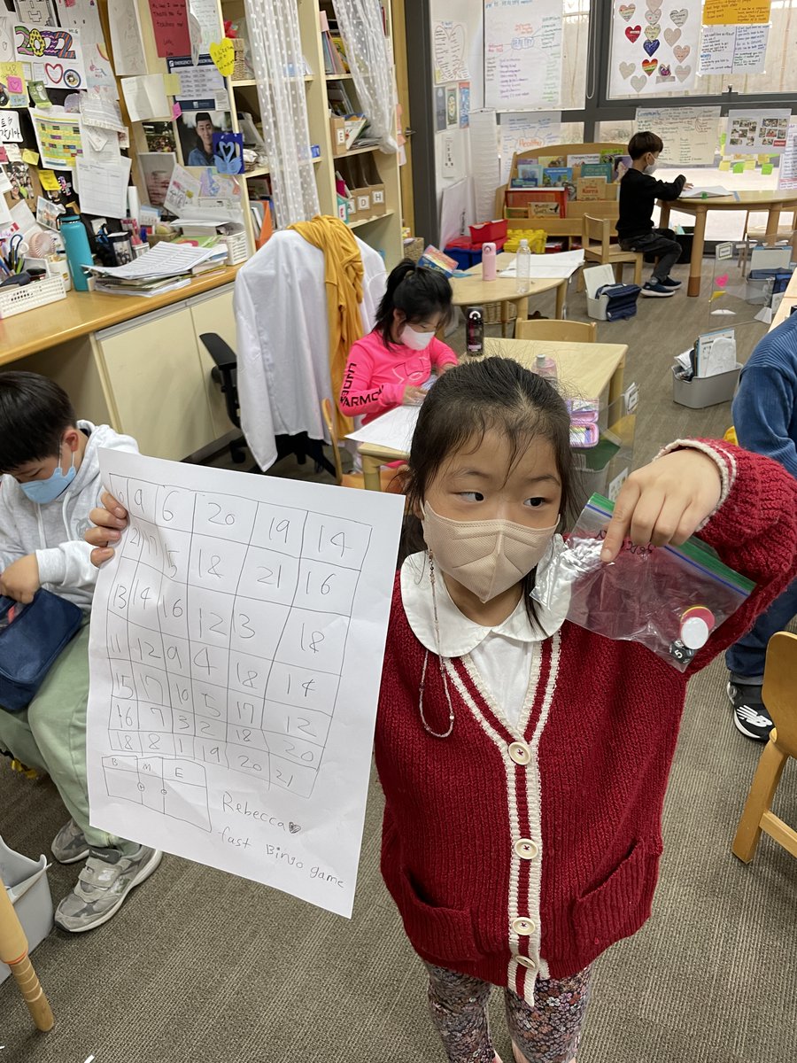 MelissaFleck8's tweet image. Grade 1 integrating math into their unit of inquiry about play. So many fun math games that help us learn and have fun. #pypmath @HannaBaenana @ms_suepark