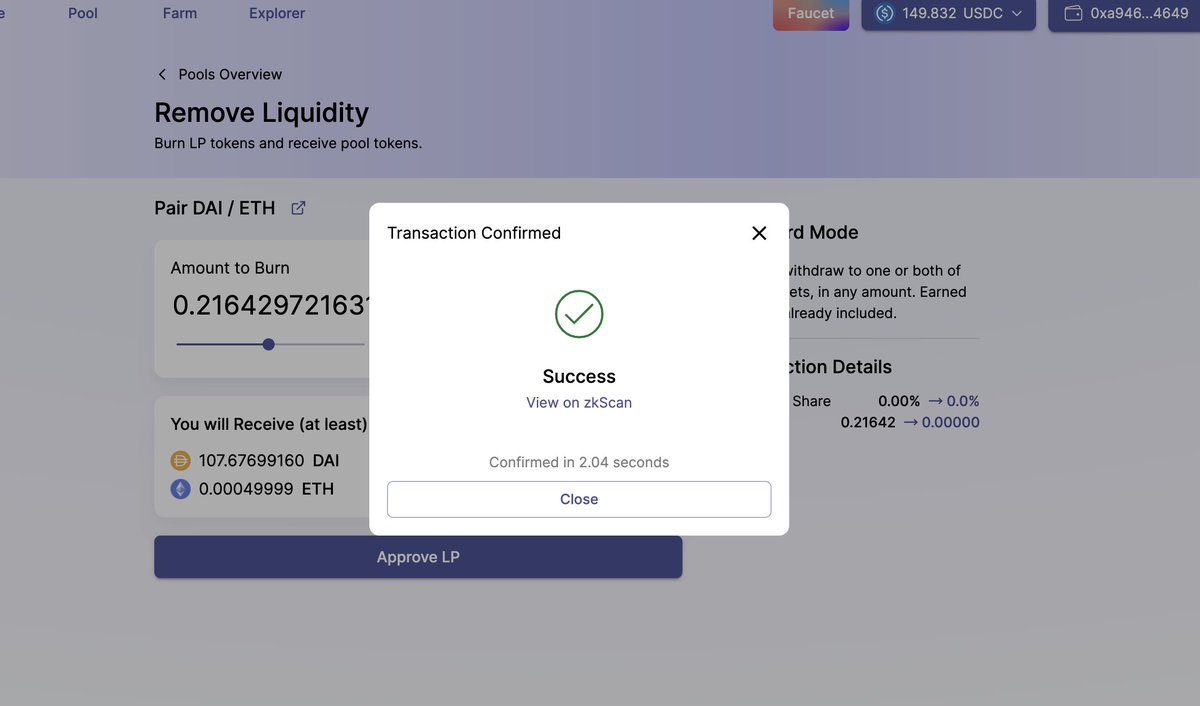 h0wardwang's tweet photo. #L222 #zkSync #Layer2 #ZKRollup #testnet #Ethereum #fauct #zkisthefuture

use good and can change token to be gas fee is awesome. https://t.co/z9u5BevFaR