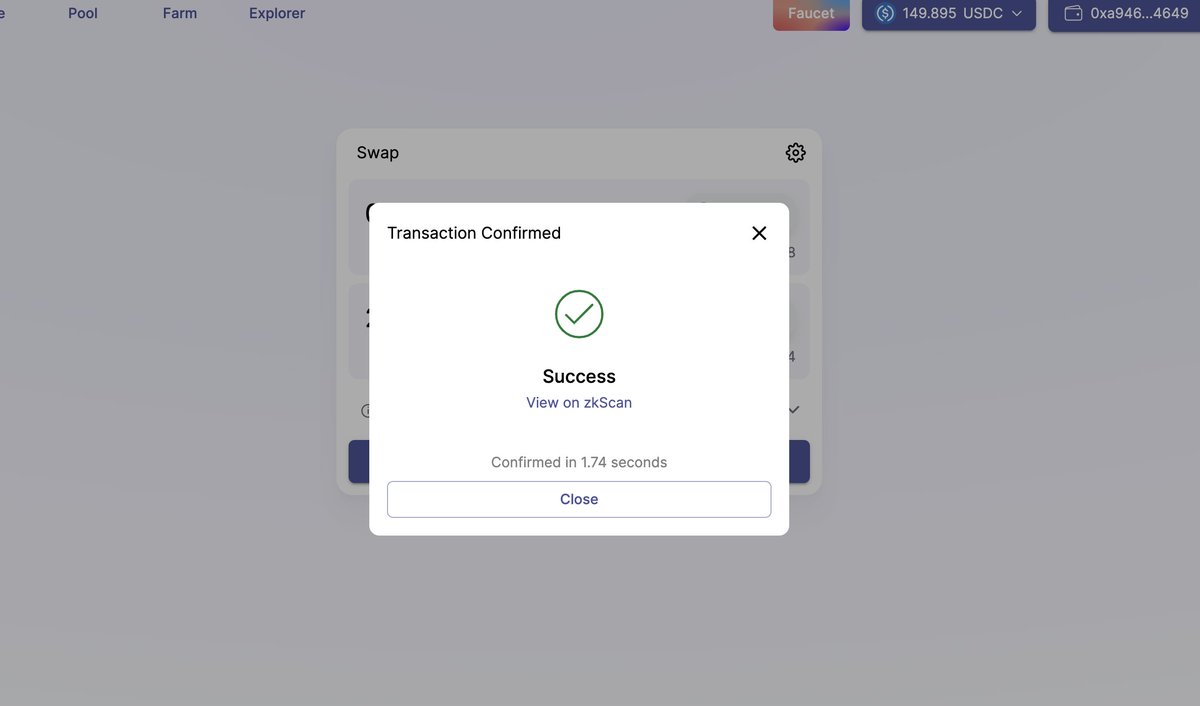 h0wardwang's tweet photo. #L222 #zkSync #Layer2 #ZKRollup #testnet #Ethereum #fauct #zkisthefuture

use good and can change token to be gas fee is awesome. https://t.co/z9u5BevFaR