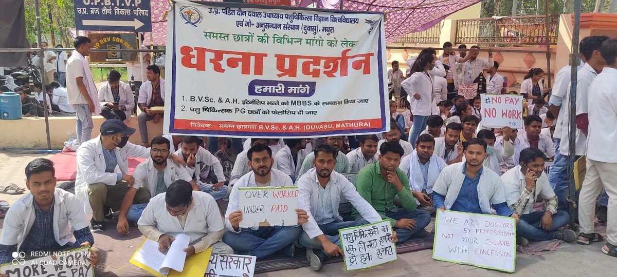 हमारा एक ही नारा stipend medical समकक्ष हो हमारा।।
अगर ये माँगे हमारी पूरी नहीं होंगी तो ये हड़ताल ओर भी उग्र होगी।
#UP_Vet_Stipend 
#DUVASU_Mathura 
#SVPUAT_Meerut 
<a href="/dharampalbjpmla/">Dharampal Singh</a> <a href="/pdevendra/">Devendra Pandey</a> <a href="/sudhirk_garg/">Sudhir Garg</a> <a href="/myogiadityanath/">Yogi Adityanath</a> <a href="/PRupala/">Parshottam Rupala</a>  <a href="/ANINewsUP/">ANI UP/Uttarakhand</a> <a href="/anandibenpatel/">Anandiben Patel</a>