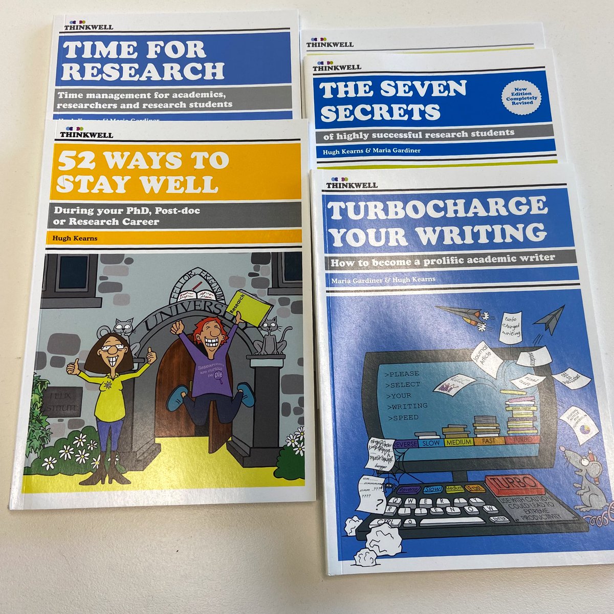 AlexKoomz's tweet photo. Hey @APES_Monash, I picked up some books on navigating your PhD and a career in research. Please drop by my office to pick them up to get the student career resource library started! https://t.co/OE9xzvsLRD
