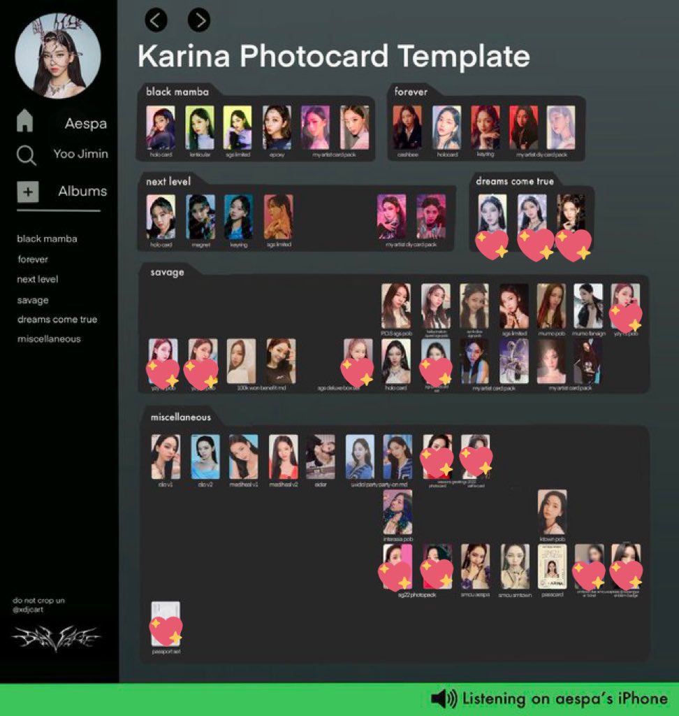 rinasells's tweet photo. #mjsells • help rt / wts lfb

Aespa Karina Non Albums Photocards 
• 90,000 (still negotiable)
• can look for kahati
• can ship ww
• marked stbos

long dop is possible (dp required) https://t.co/TIPaf86dki