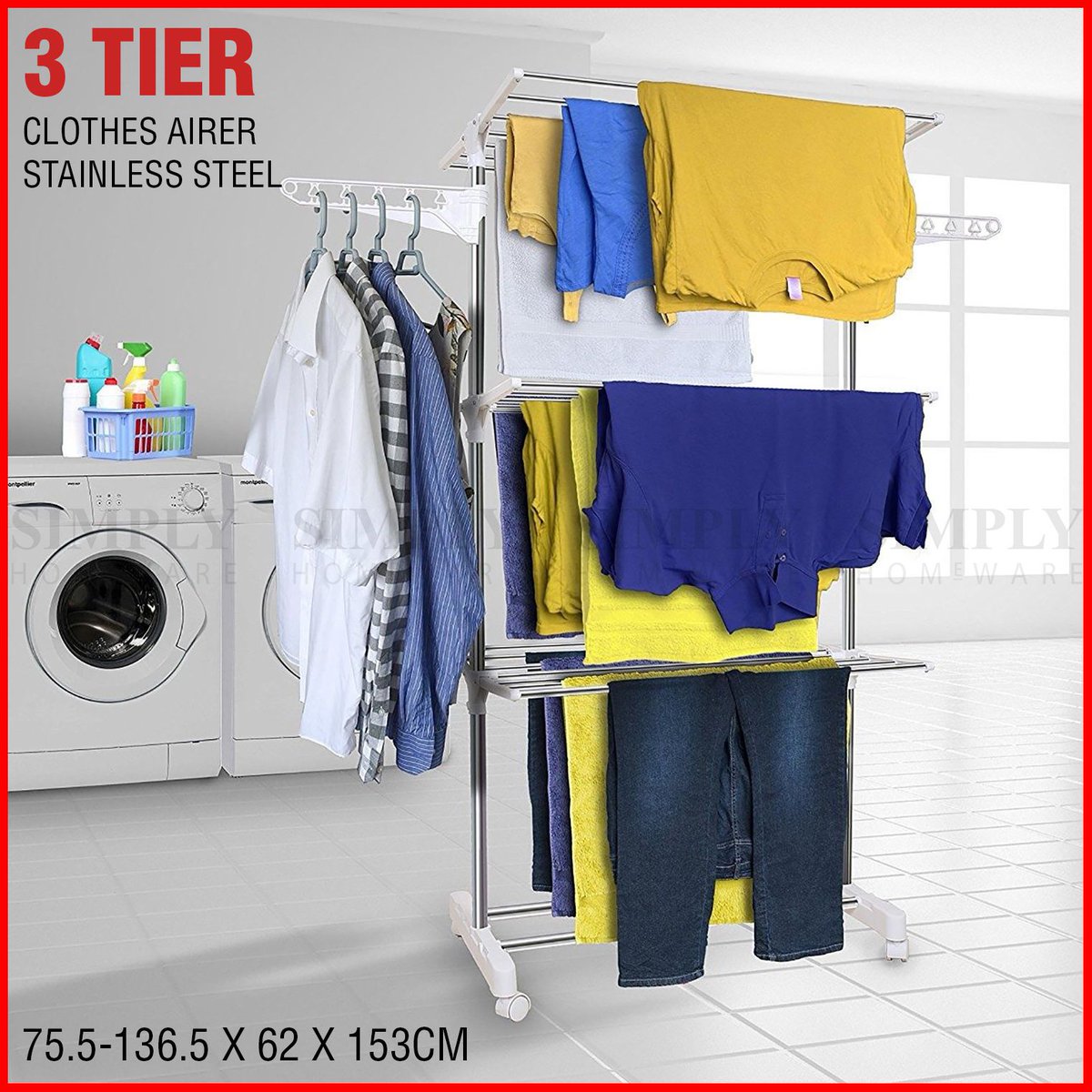 3 Tier Folding Clothes Airer Drying Rack, Design Allows For Maximum Drying Area Within A Confined Space. Modular Design For Optimum Drying. #ClothesAirer #3TierFoldingClothesAirer #ClothesDryingRack #FoldingClothesAirer #DryingRack https://t.co/h8r2DZHfia