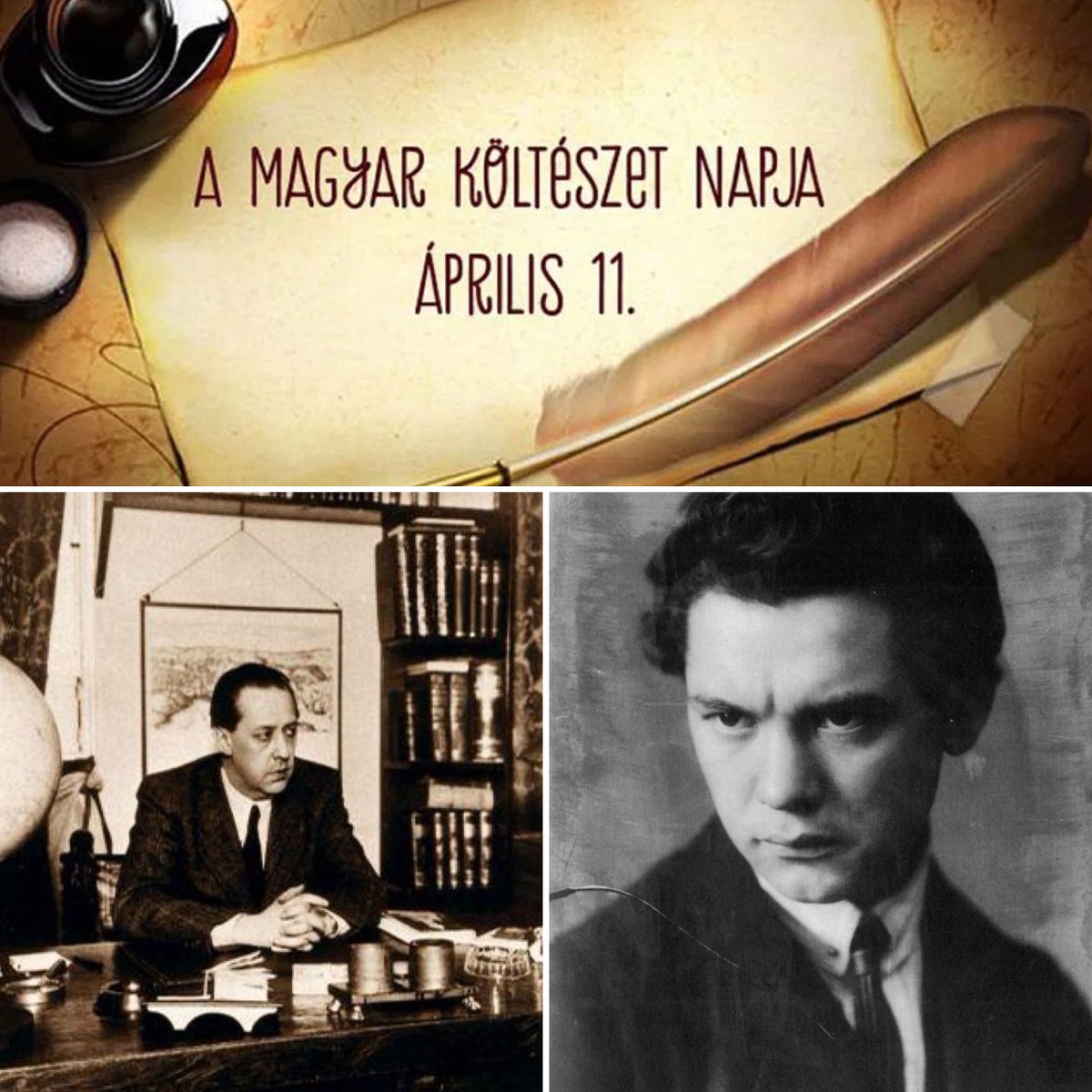 Each year since 1964 on April 11th, Hungarians come together to celebrate the Day of Hungarian Poetry. The event  has been held on the birthday of poet genius Attila József(1905-1937) & world renowned novelist Sandor Márai(1900-1989). #poetrycansaveus #magyarkolteszetnapja