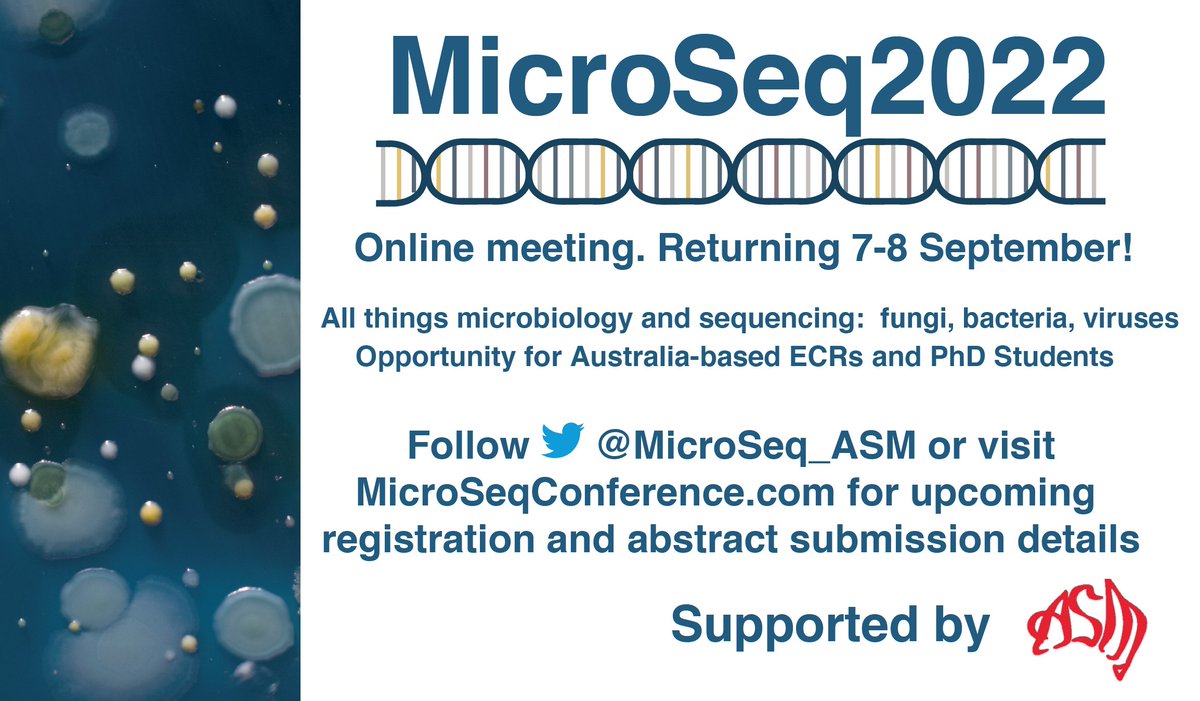 📢 Save the date!
MicroSeq will be back in 2022, running 7-8 September!
Keep an eye on our twitter or the website MicroSeqConference.com for updates!