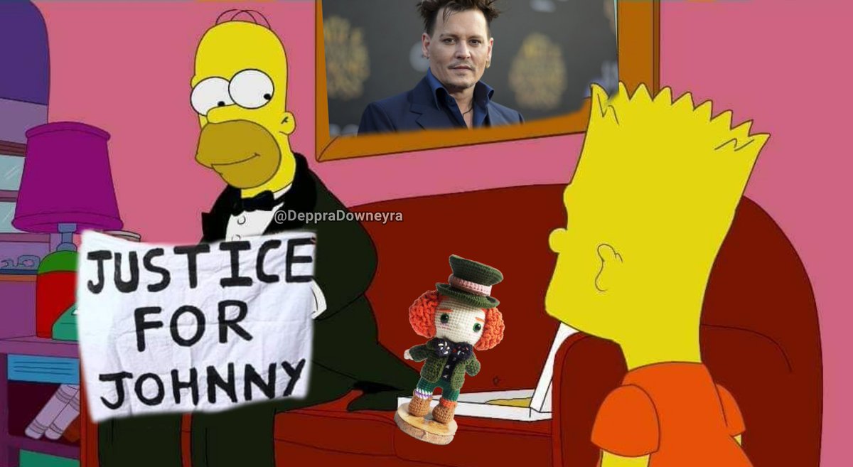 -¿Por qué tan elegante Homero? -Hoy comienza el Juicio de Johnny Depp contra Amber Heard y voy apoyarlo. #JusticeForJohnnyDepp #JusticeForJohnnyDeppVirginia2022