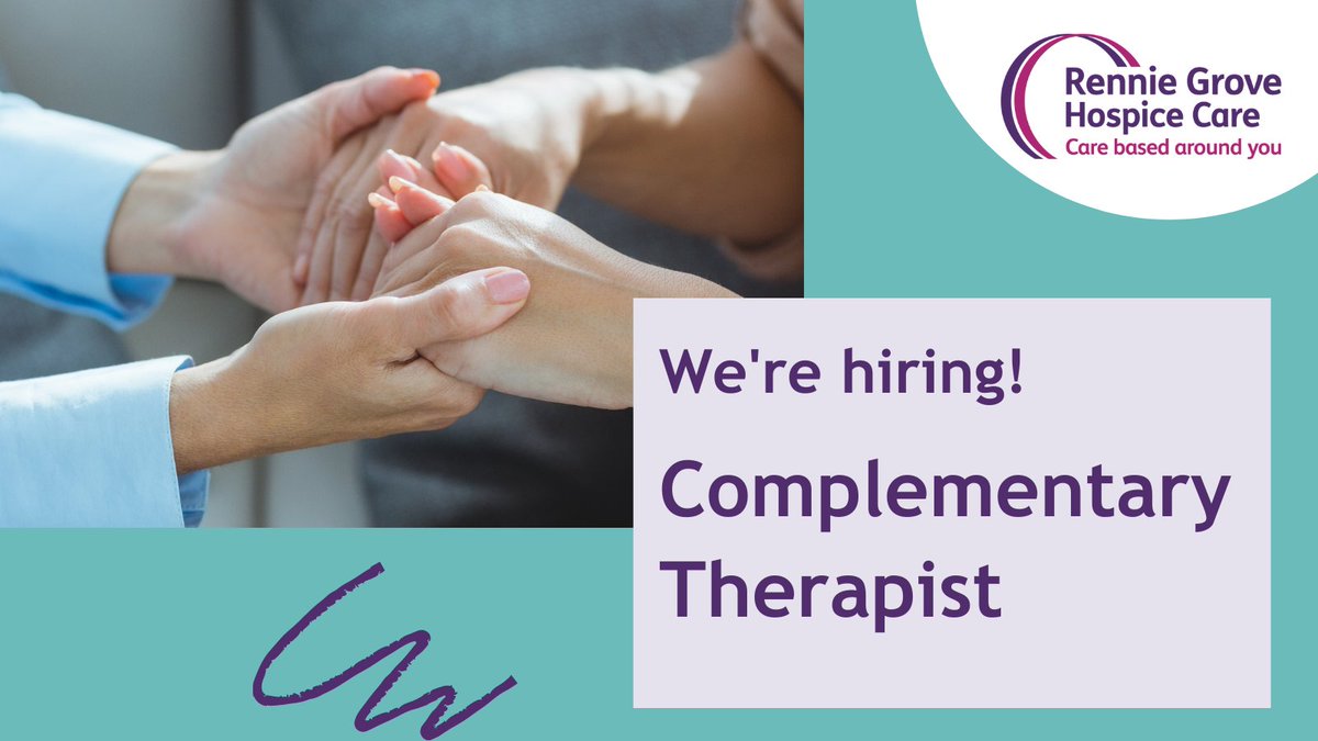 rgphospice's tweet photo. We're looking for a #ComplementaryTherapist to join our team! If you have the skills and experience to support our patients, please apply at 👉 https://t.co/fZcHSBezDb https://t.co/xJCf9d2GL2
