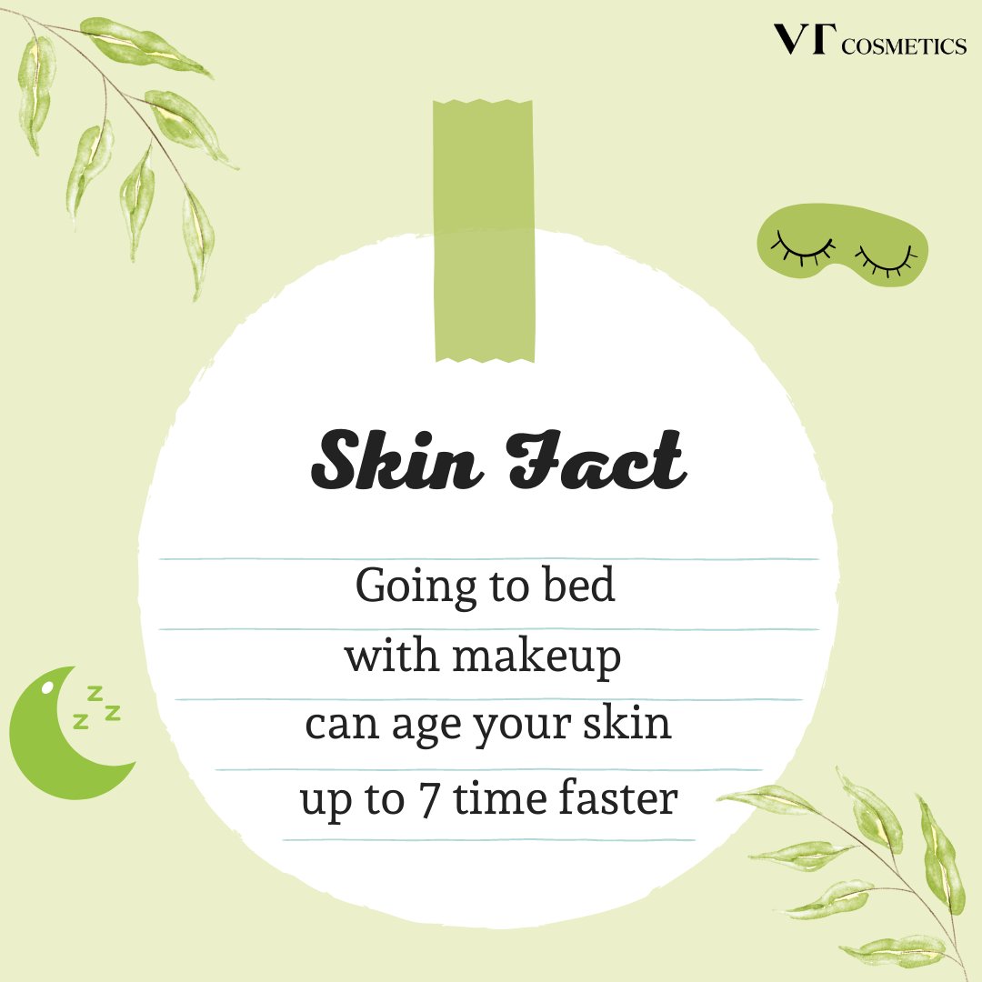 vtcosmetics_mys's tweet photo. Have you ever tried sleeping with makeup on?
Please don't! 😱
It will damage the skin barrier and age your skin faster.

#VTCosmetics #VTCosmeticsmy #VTCosmeticsmys #VT #makeup #skinfact #skincare https://t.co/ydT060zwhq