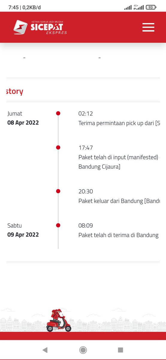 TirthaMoch23's tweet photo. @sicepat_ekspres woy paket gua kenapa ga di kirim kirim, ini cuman dari bandung ke cimahi loh 🤬 https://t.co/BBIgl5VgTJ