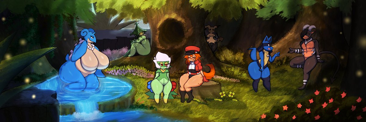 InuzuArt's tweet photo. Inuki and his Pokémon team! https://t.co/dZwB3muRoz