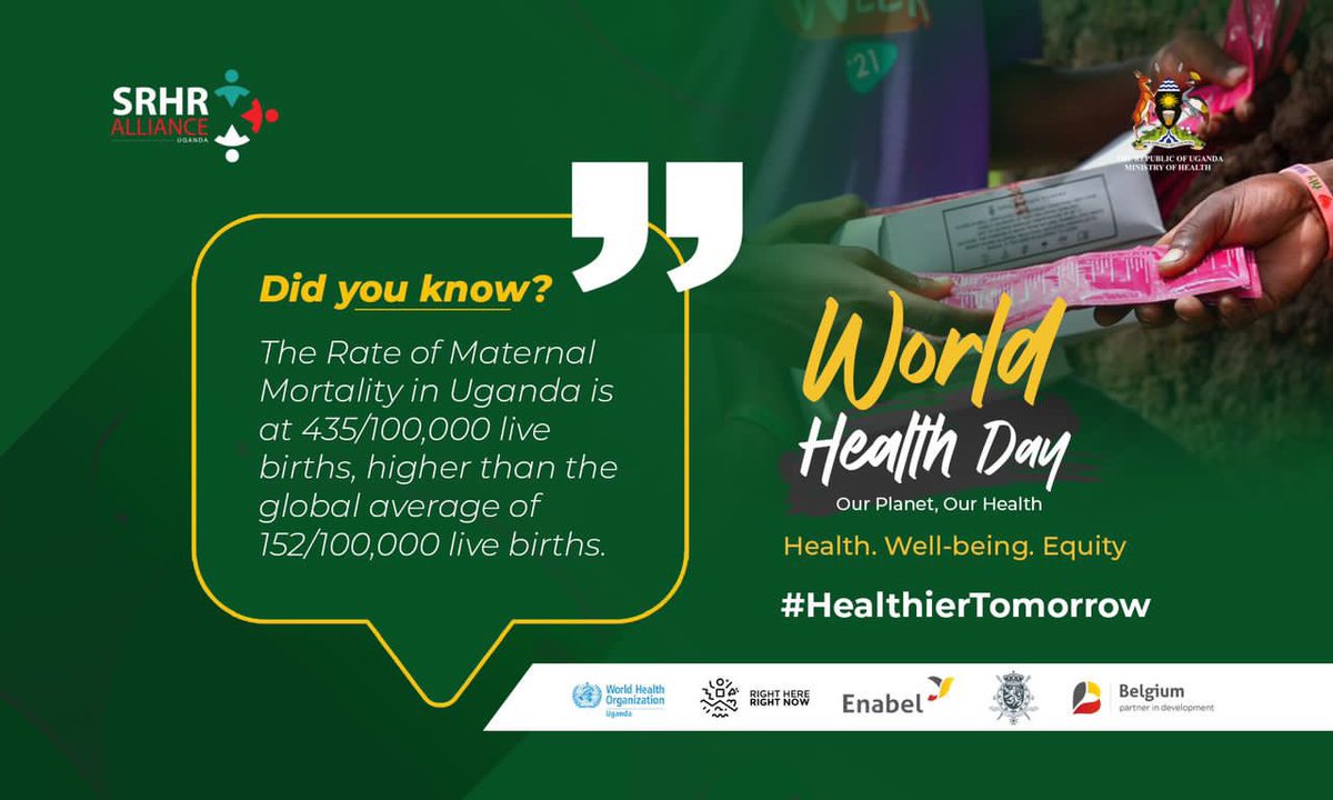 Maternal mortality rates in Uganda are related to a weak health system in the country. As individuals we can use  channels in our capacities to advocate for better access to antenatal care to reduce in theses rates. 
#WorldHealthDay2022