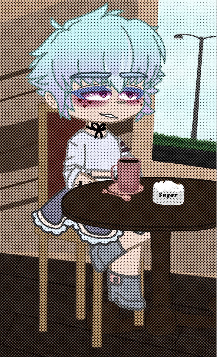 Bloopblep18's tweet photo. Which is better love? POV: I’m just daydreaming while having tea #daydreaming #Bloopblep #cafe #tea #sweet https://t.co/dtYSIcSbMp