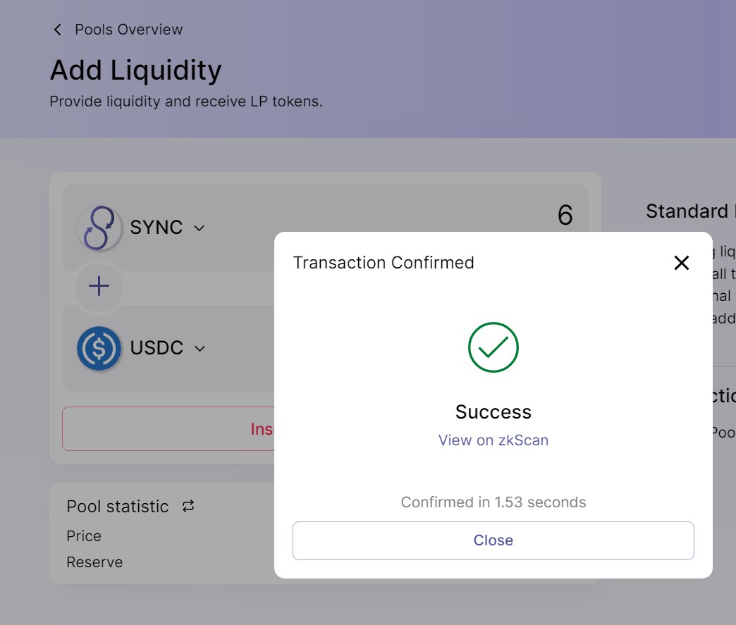 jerry_atkison's tweet photo. #layer2 #zksync #testnest the syncswap speed is so quickly!! i can not wait for it`s main net live on! there are my test recoding . https://t.co/Q2eBFY0ov1