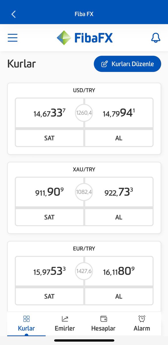Döviz, kıymetli maden alım satımında avantajlı kurların <a href="/Fibabanka/">Fibabanka</a> #FibaFX'te olduğunu düşünüyorum. 

Alarm kur ve emir bırak özellikleri de güzel olmuş. #İşBirliği

 app.tr.adjust.com/zjcb9qu