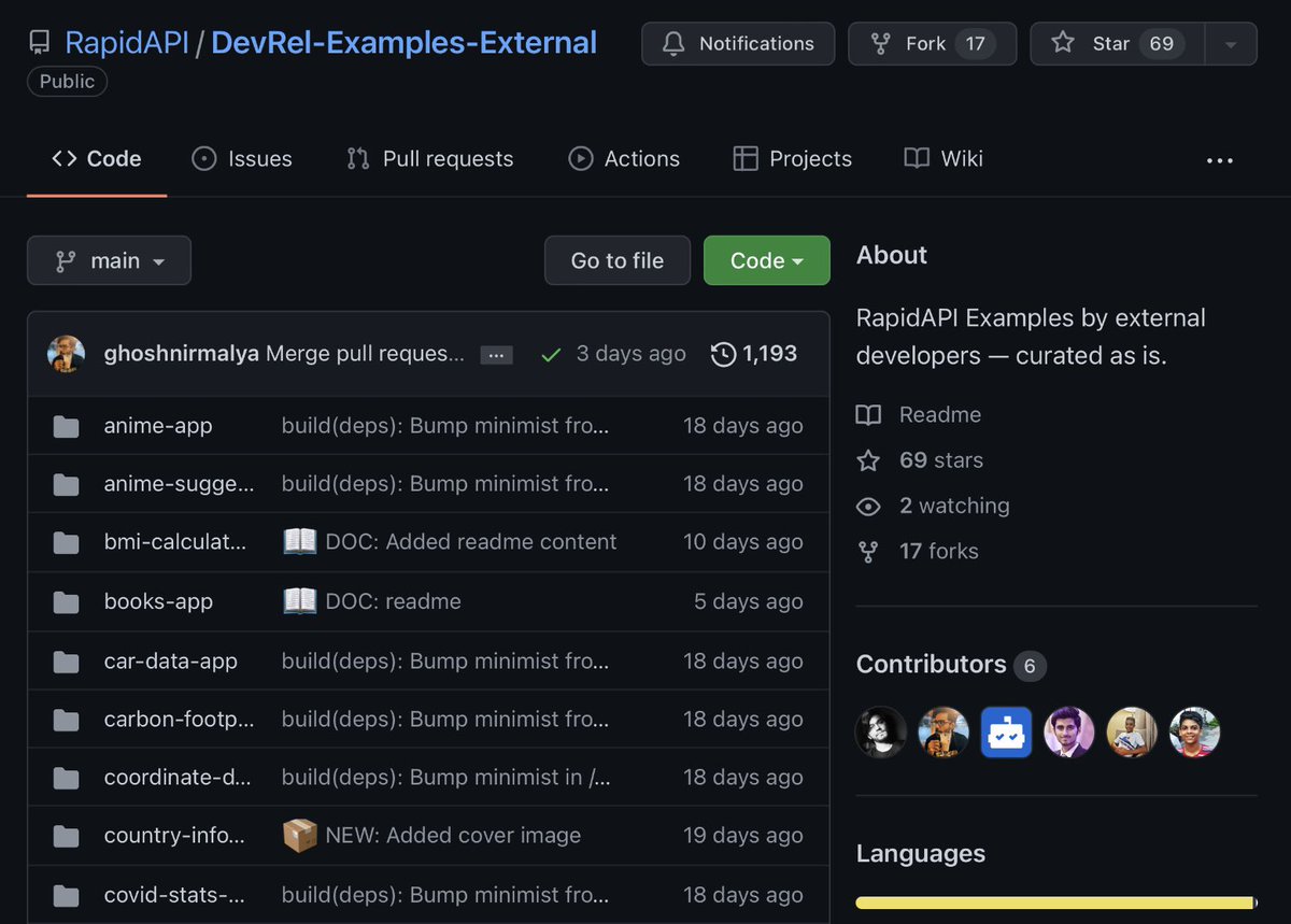 Rapid_API's tweet photo. Check out this GitHub repo. More than 30 API-based projects. 🚀
🖇 https://t.co/iKiB6dcjrL https://t.co/wrsvrTONTj