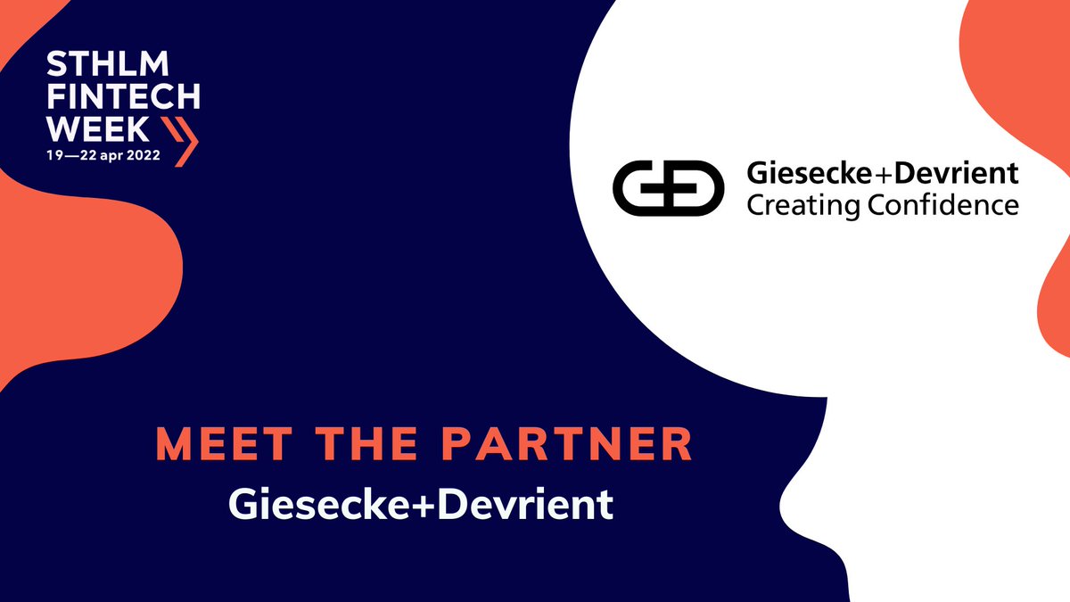 Stockholm Fintech (@sthlmfintech) on Twitter photo We are happy to welcome <a href="/GieseckeNews/">poc for h1</a> as a partner to the fourth edition of @SthlmFintechW 2022!
Save the dates 19-22 April, and join the Panel at the Advancing Sustainability through Technology track to hear G+D participate!
Tickets sthlmfintechweek.com
#SFW2022 We are happy to welcome <a href="/GieseckeNews/">poc for h1</a> as a partner to the fourth edition of @SthlmFintechW 2022!
Save the dates 19-22 April, and join the Panel at the Advancing Sustainability through Technology track to hear G+D participate!
Tickets sthlmfintechweek.com
#SFW2022