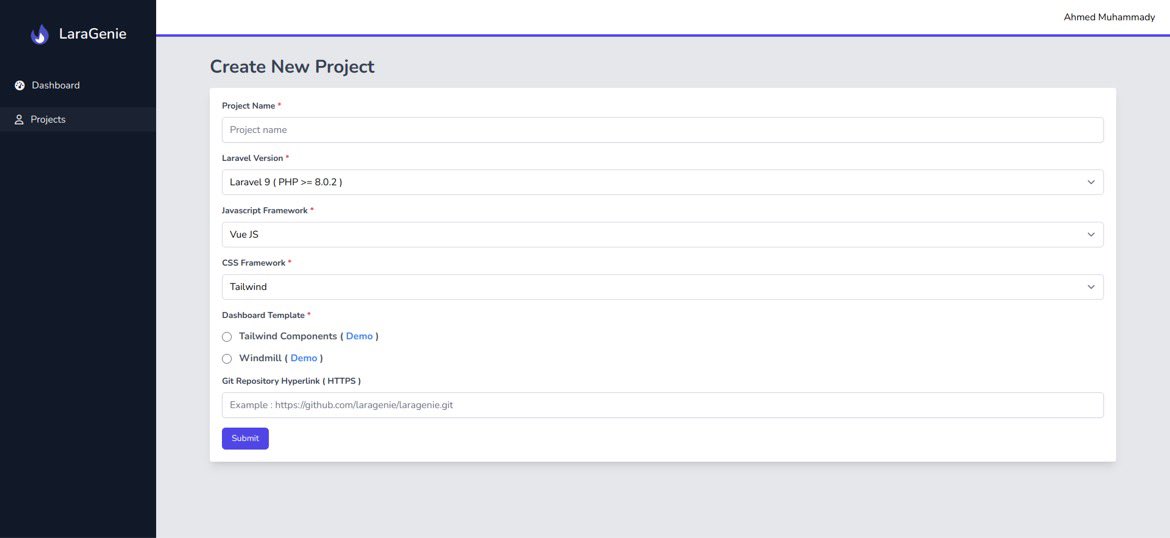 LaravelGenie's tweet image. Hola 👋🏻 , this is a new journey begins with my LaraGenie crud generator , I think it will be the new generation’s generator , because I’ve planned to start LaraGenie with 7 different dashboards #laravel #crud_generator