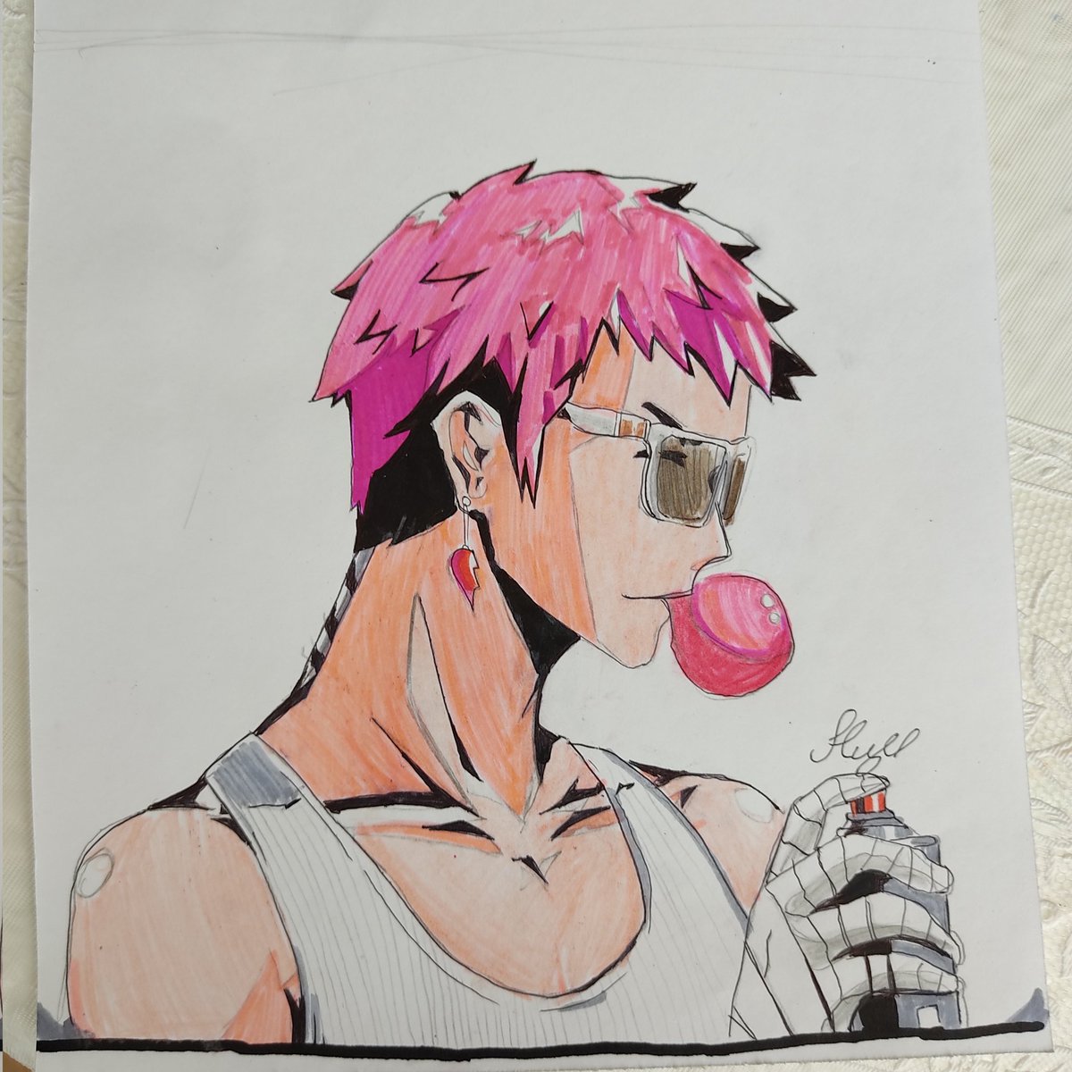 TimkasFather's tweet photo. Hand drawing by Timka 11 y.o The first kid-artist of @DezukiOfficial family 💞 for @KiwamiNFT like usually with the best wishes and respect ❤️😀👍 https://t.co/2gV1jMP3hI