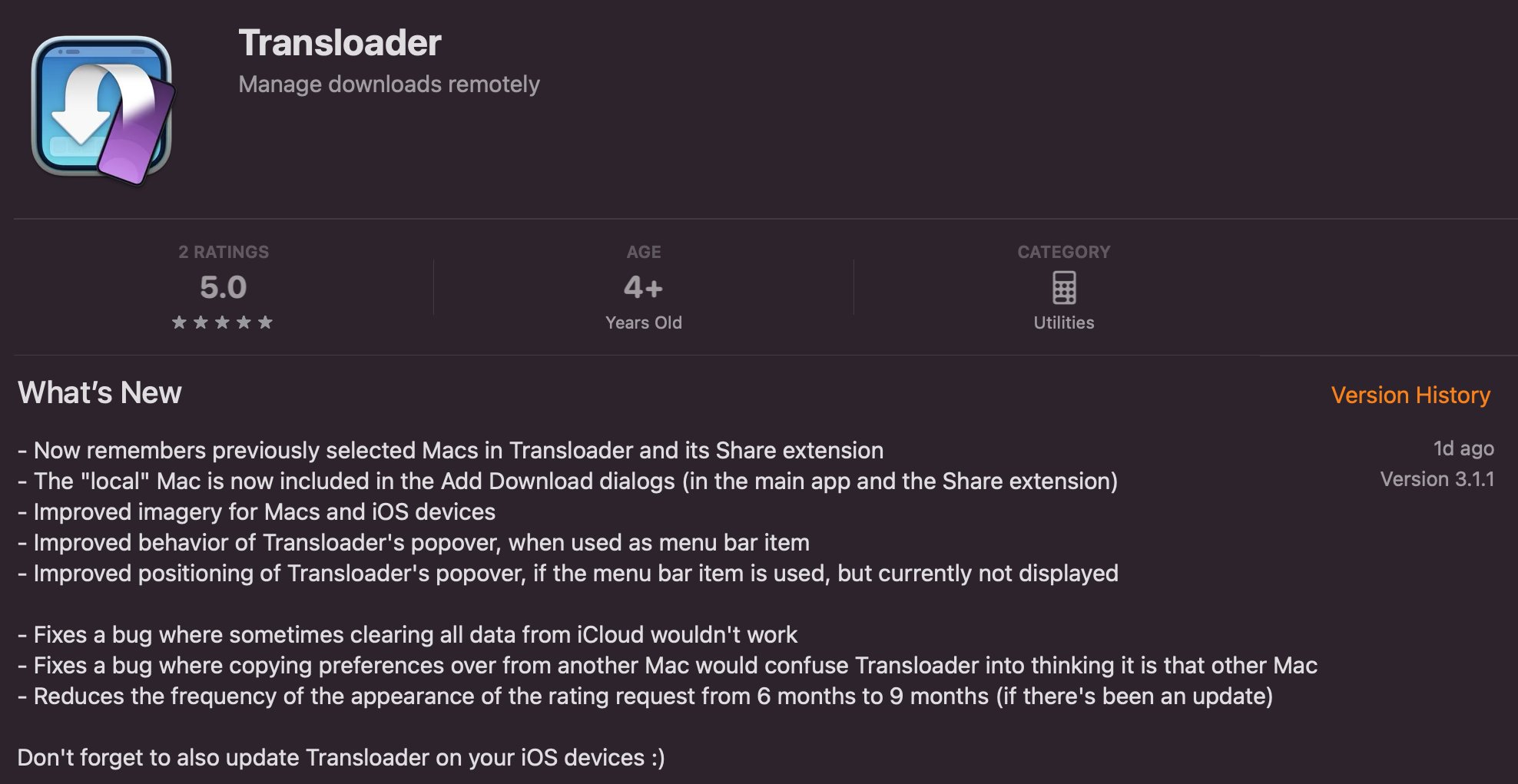 Transloader 3 for Mac, iPhone and iPad on Twitter: