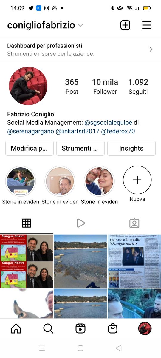 Ciao a tutti...su Twitter sto veramente poco. Se volete seguire i miei spettacoli, le mie attività, o le fiction o i film a cui prendo parte seguitemi su Instagram. Buona giornata di sorrisi