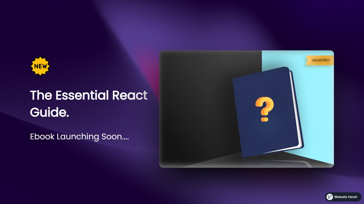 It's time to master "The Hot JavaScript Library." 

An ebook with 10,000+ words in the making! 

Launching soon for this beautiful community 🔥
