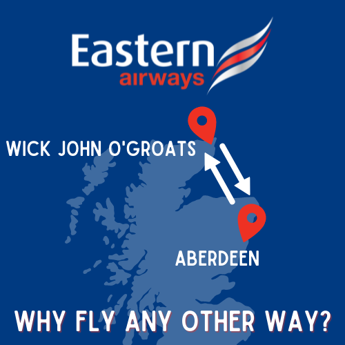 ABZ_Airport's tweet photo. 🛫Today we give a warm welcome to #Wick John O’Groats!
@EasternAirways now flies up to twice daily on weekdays and Sundays, from today!
Make it your local escape - short flight time, regular service and low cost fares starting at £39.99 one-way.
#LetsFlyABZ #EasternAirways https://t.co/tG6pp8W9PK