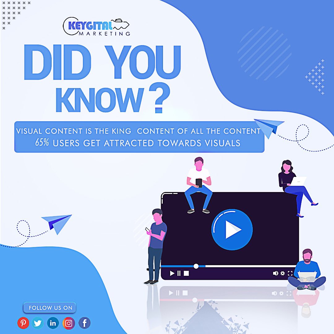 keygital's tweet photo. Have you ever wondered what as a user you find more interesting about an advertisement? 

Visual and creativity because a simple touch of creativity can make your campaign successful and 65% of users of the world will agree with it.

#visual #contentstrategy #visualcontent https://t.co/vZbRqVtHu4