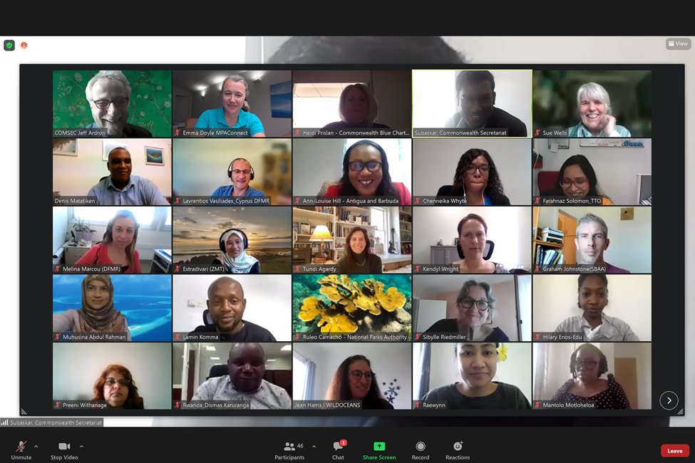 Commonwealth Secretariat Expert Seminar on MPA implementation, in context of protection of 30% of the ocean by 2030 with global experts and practitioners to discuss experiences and best practices. Overlapping parts of the globe right now, hi friends from the Caribbean!