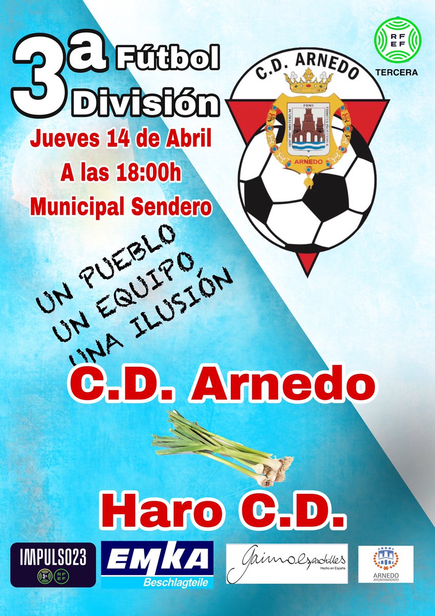 CDArnedo's tweet image. llenemos la Ciudad con nuestros colores para arropar a nuestro equipo, colgar en vuestros balcones la camiseta, bufandas,,,para darle color a nuestra Ciudad. Apoyemos al equipo, que está a punto de hacer historia consiguiendo su primera liga, que da el Ascenso a 2ª rfef