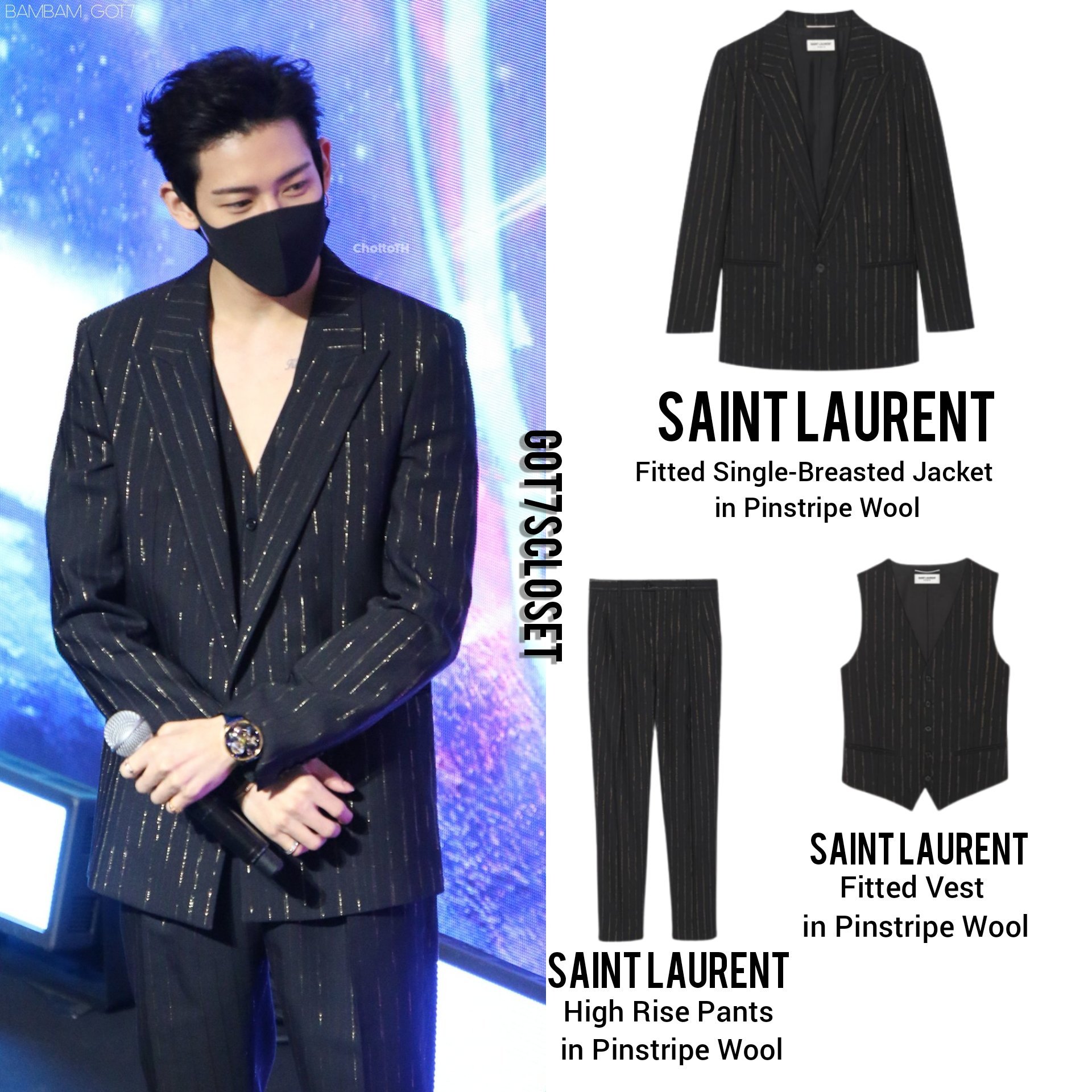 GOT7's fashion (fan account) on X: [230827] Bambam - #ExaFMxBamBam •  DIESEL - J Prom Fringes. $795 USD. •LOUIS VUITTON - Washed Wavy Denim Pants.  £1,510 or $1,900 USD. • GENTLE MONSTER 