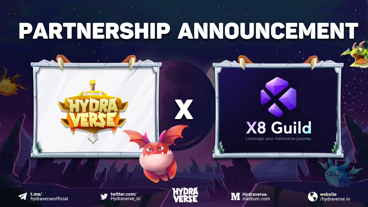 📢 𝐏𝐚𝐫𝐭𝐧𝐞𝐫𝐬𝐡𝐢𝐩 𝐀𝐧𝐧𝐨𝐮𝐧𝐜𝐞𝐦𝐞𝐧𝐭🚀 🎉Hydraverse is excited to introduce X8 Guild - Our lastest Strategic Game Guild partner. 🥰X8 is going to join Hydraverse's game and strengthen our ecosystem of guilds. #Hydraverse #X8Guild