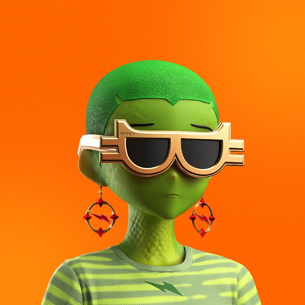 busyasfxck's tweet photo. Added a Reptile to my #CloneX collection 😬🦎. @RTFKTstudios #clonefollowclone https://t.co/rkHmK2NhEf