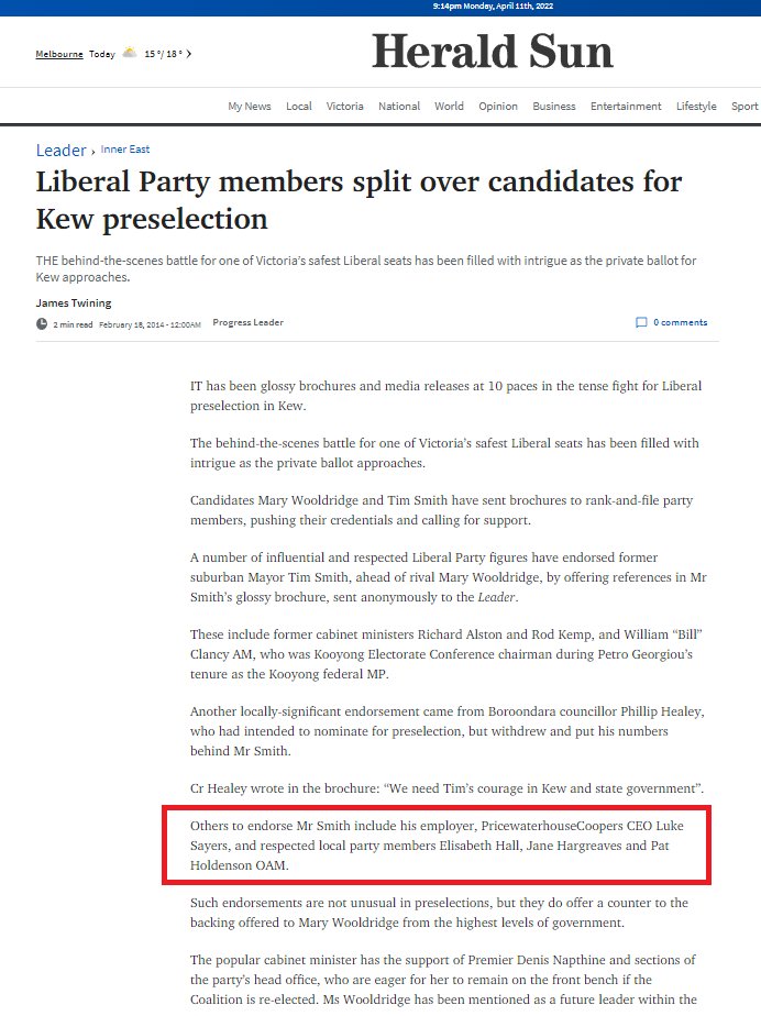 BelindaJones68's tweet image. 'Cate' is Cate Sayers, married to Luke Sayers.

Luke is a Liberal member, Tim Smith's former boss &amp;amp; was linked to Dan Andrews' rumoured 'fight' when he hurt his back

They've known Josh for yrs

Very dodgy @JoshFrydenberg, why not declare who 'Cate' really is Josh?

🐝
#auspol