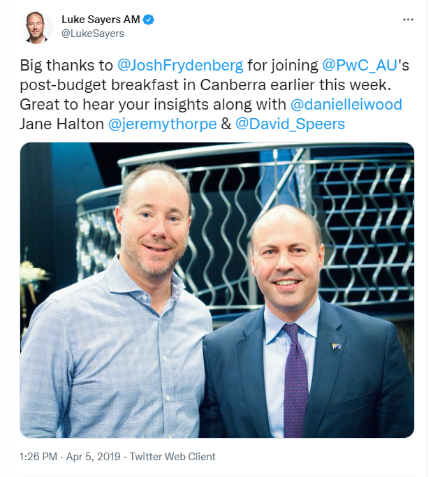 BelindaJones68's tweet image. 'Cate' is Cate Sayers, married to Luke Sayers.

Luke is a Liberal member, Tim Smith's former boss &amp;amp; was linked to Dan Andrews' rumoured 'fight' when he hurt his back

They've known Josh for yrs

Very dodgy @JoshFrydenberg, why not declare who 'Cate' really is Josh?

🐝
#auspol