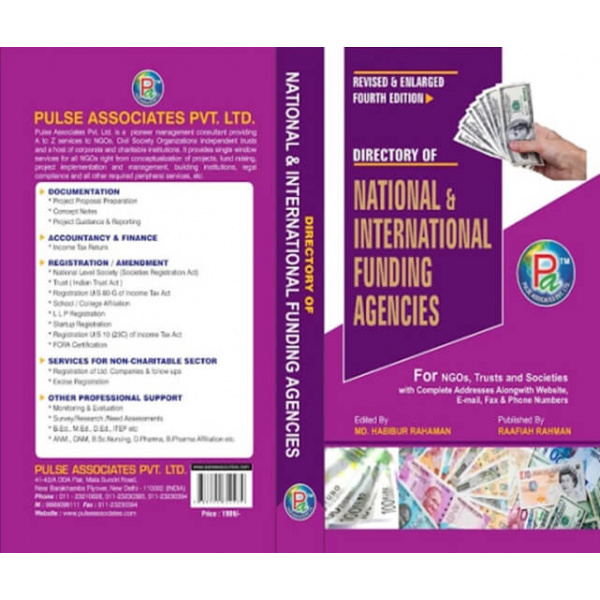 pulseassociates's tweet photo. This book contains last 15 Years state wise top donor agencies name, address &amp; contact details of National and International Funding Agencies which will help NGO, Society &amp; Trust for Fund Raising through FCRA.
For Details Visit: https://t.co/EvmEhLt6Ca https://t.co/AUcLK19xRN