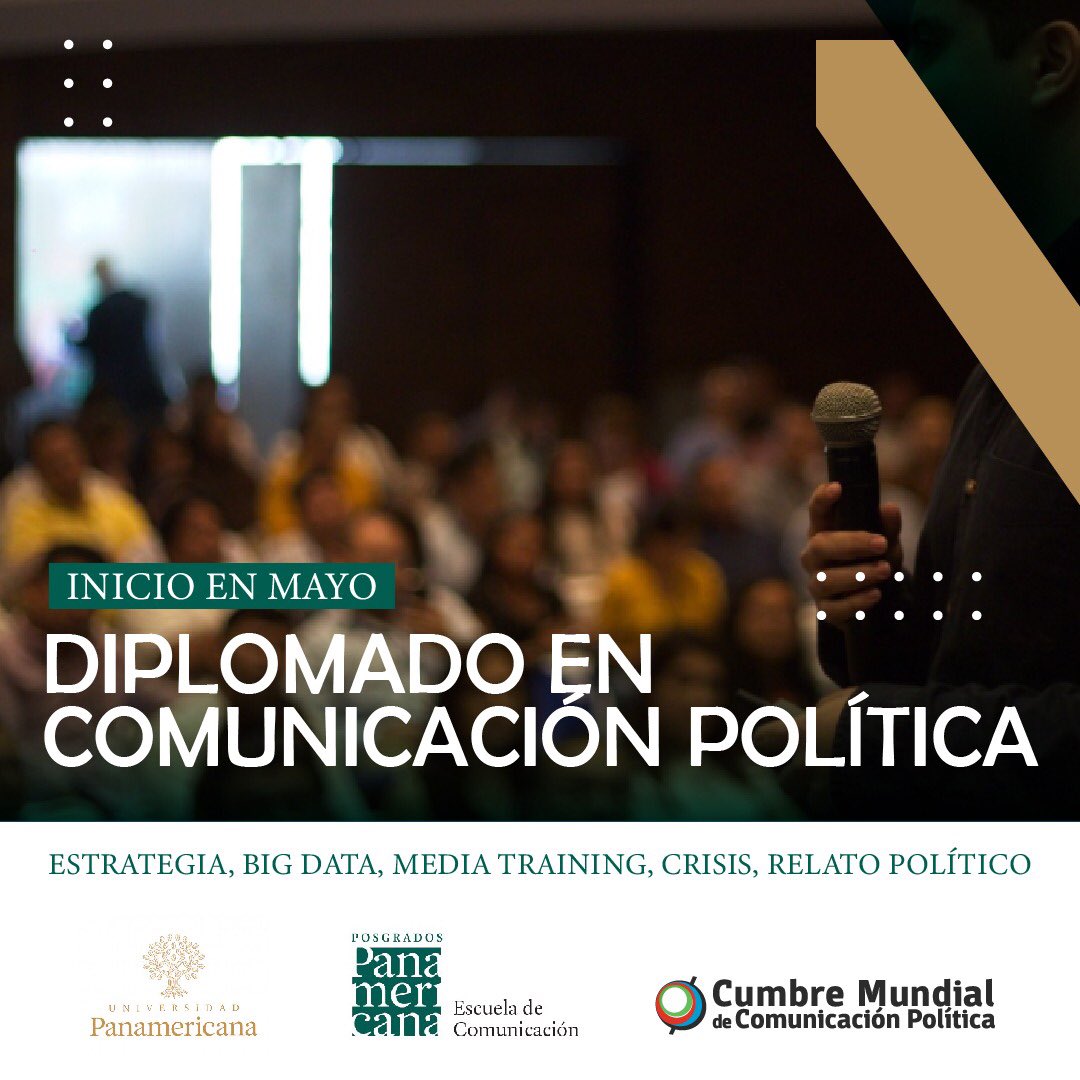 gogosarasqueta's tweet image. ¡No te pierdas este diplomado #compol! Organizado por la Universidad Panamericana de 🇲🇽 y la Cumbre Mundial de Comunicación Política 🌎