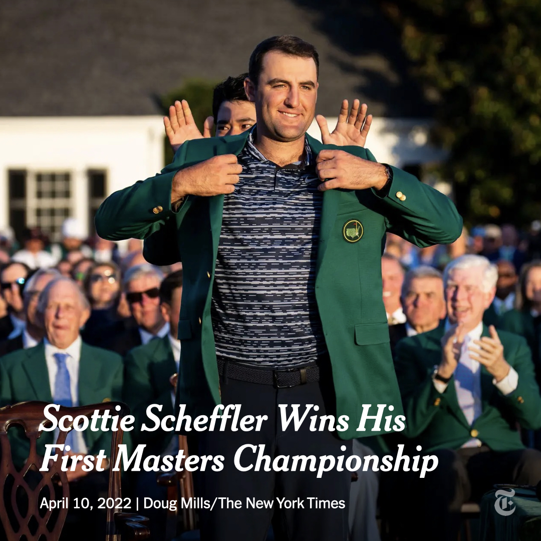 The New York Times on Twitter "Scottie Scheffler, a 25yearold rising