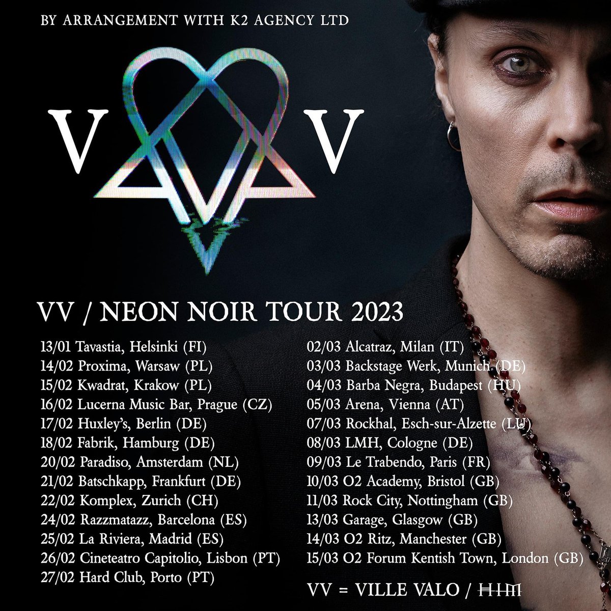 TheHeartagram's tweet photo. VV EUROPEAN HEADLINE TOUR FOR 2023
TICKETS ON SALE NOW: https://t.co/ucKhfydoOE https://t.co/vYE8CtA4kJ