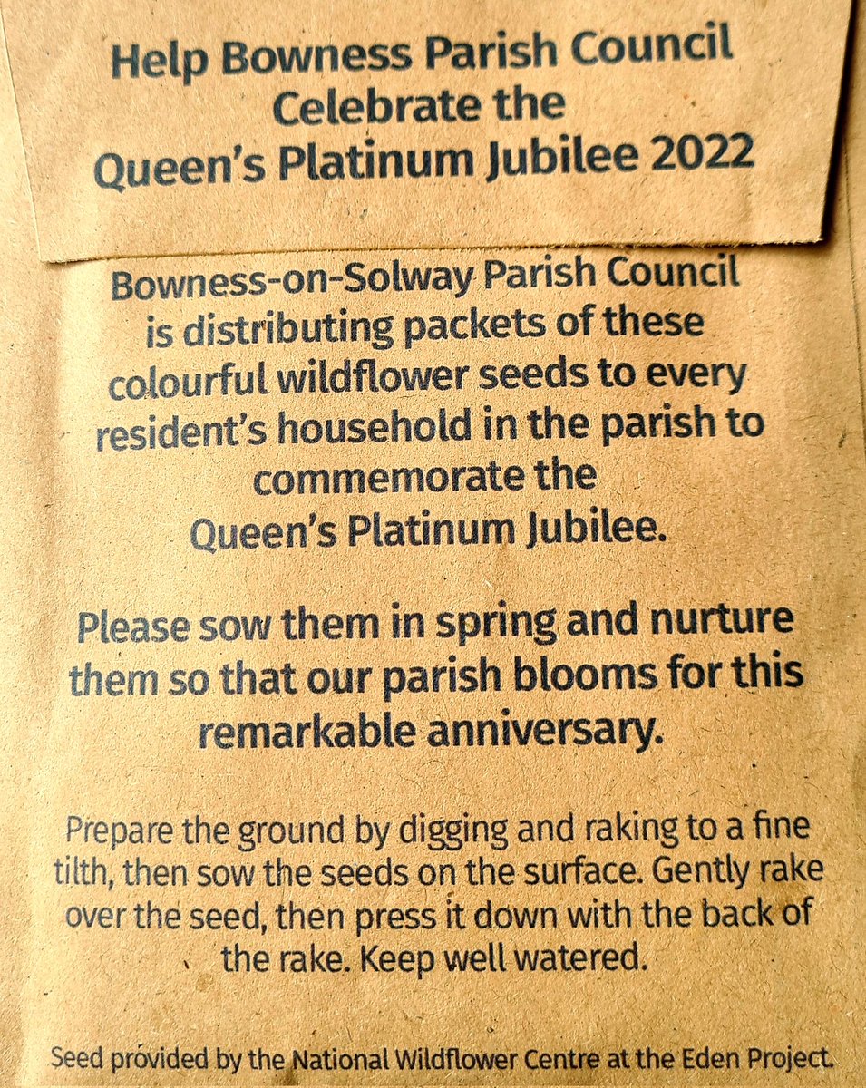 TraceyJRobbins's tweet photo. My Council have just posted wildflower seeds from @EdenProject to every house in the parish to plant for the #PlatinumJubilee  🌻🌼🌷just in time for #TheBigJubileeLunch https://t.co/CVGLAYAW63