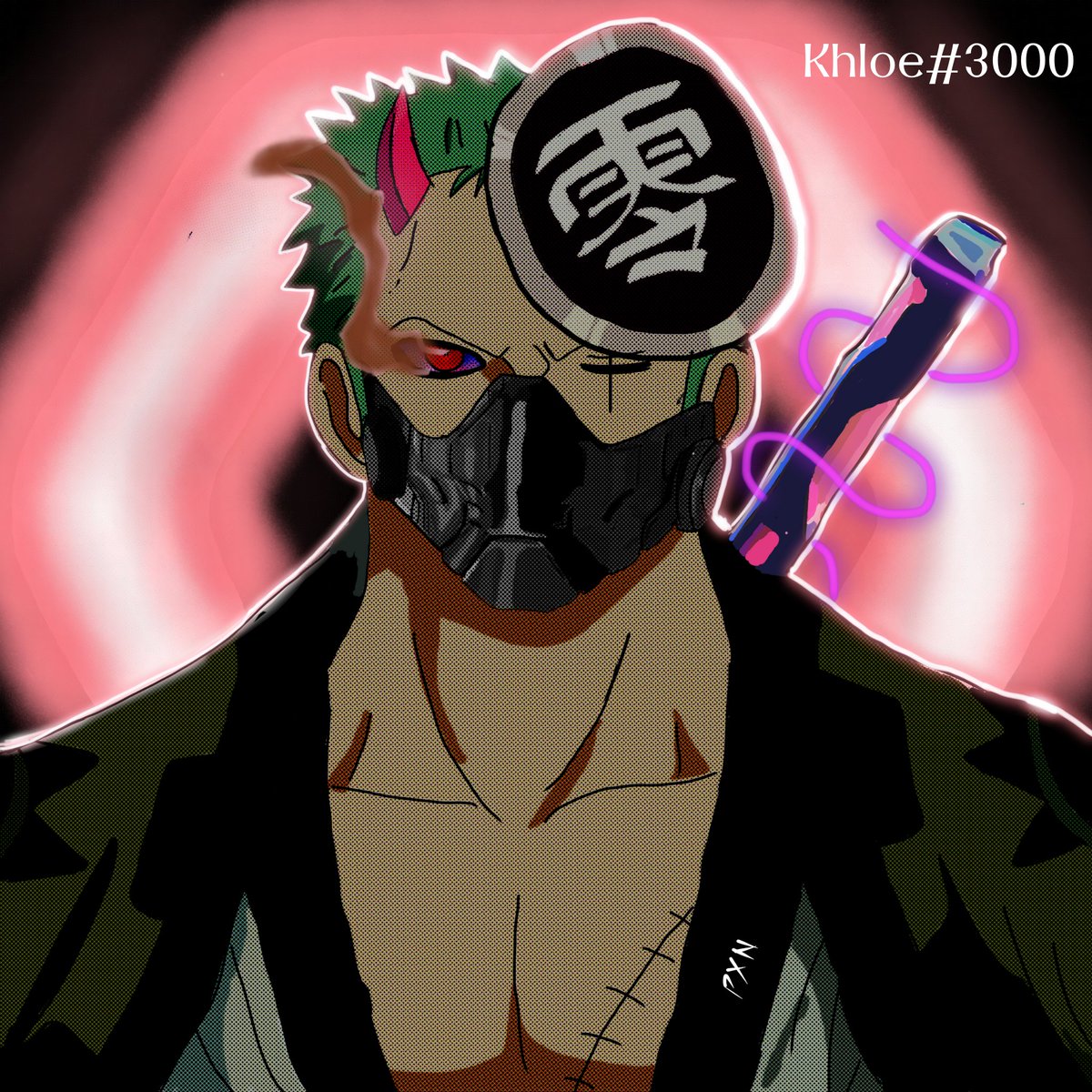 daegalboo's tweet photo. Zoro x PXN? for the best project forever ♥️ this is for  
@reicannon san
I hope you like it 
Discord: Khloe#3000
#PXN 
@projectPXN
@dexd0x @X4AES @Pants_shh @NFTkwi @EhawkjjP24 @rodney_eth @MsEggmily @veezyvangogh @NFTkwi https://t.co/Qk5VswQQVG