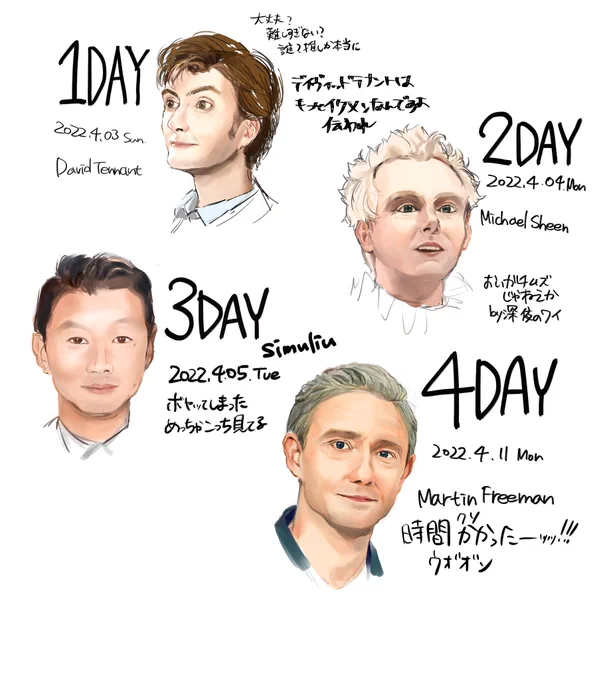 これはバラバラな間隔でやり始めた模写(4日目どうした) 