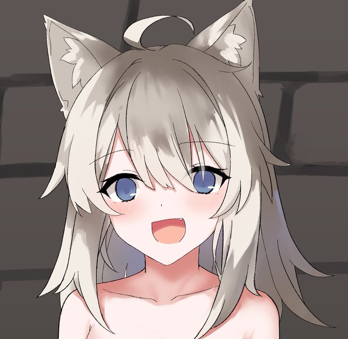 こんな感じのケモミミっ子描いてる 