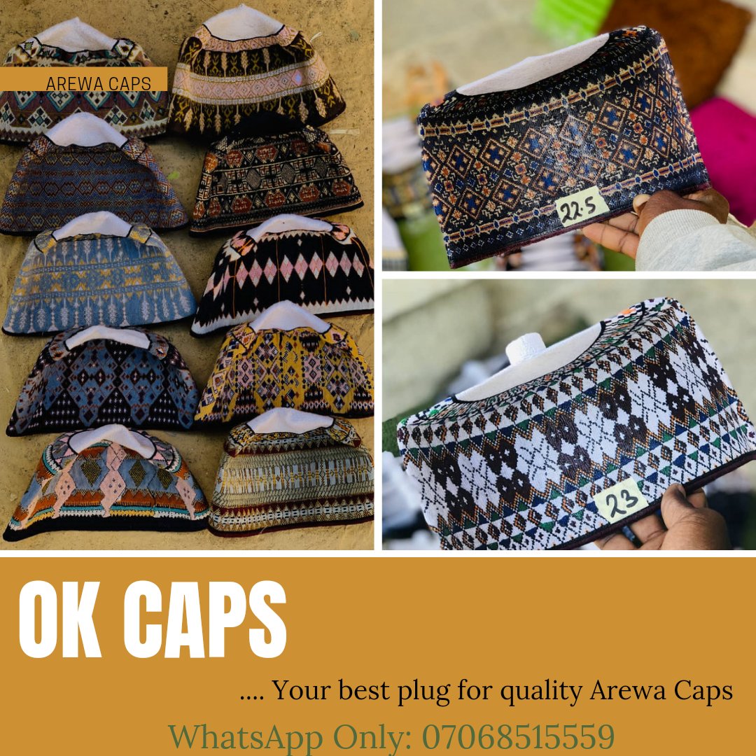 okikitweets's tweet photo. Don't stress yourself about where to get #MaiduguriCaps, contact #OkCaps

Delivery 🚚 : Nationwide

☎️ 07068515559 https://t.co/IpqyyZ5T7n